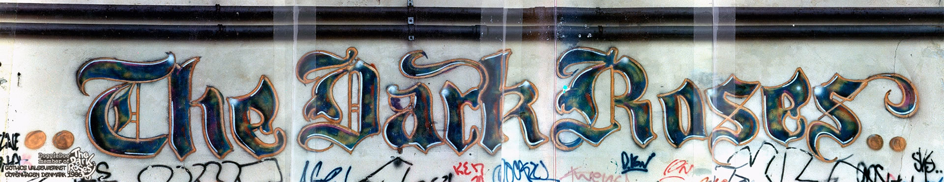 Gothic Letters: The Dark Roses by DoggieDoe - TDR - Valseværket, Copenhagen, Denmark 1986